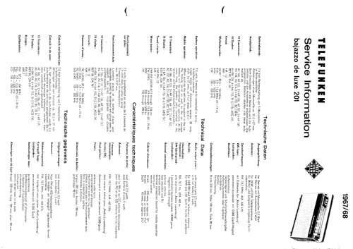 Bajazzo de luxe 201; Telefunken (ID = 59097) Radio