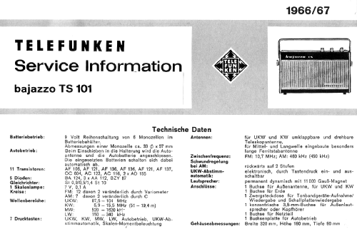 Bajazzo TS101; Telefunken (ID = 130945) Radio