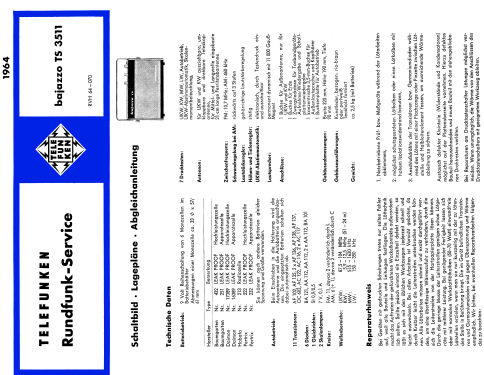 Bajazzo TS3511; Telefunken (ID = 1929167) Radio