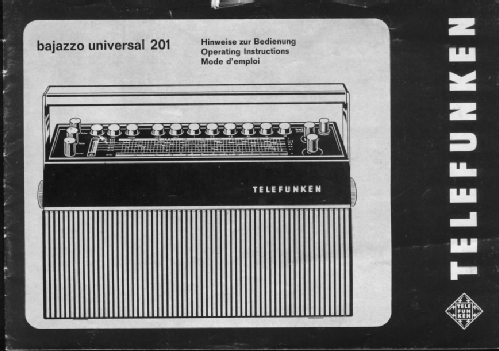 Bajazzo Universal 201; Telefunken (ID = 2680596) Radio