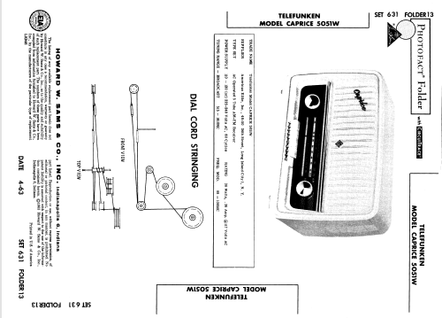 Caprice 5051W; Telefunken (ID = 825451) Radio