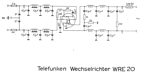Einbau-Wechselrichter WRE20; Telefunken (ID = 2636161) A-courant
