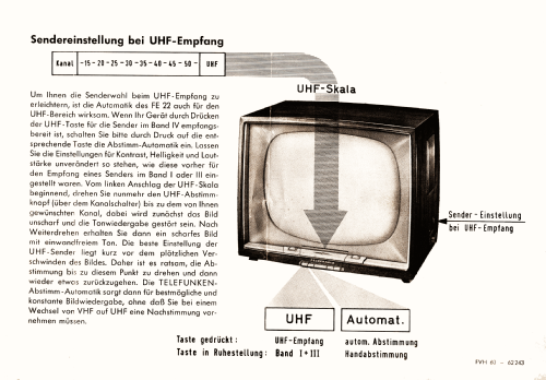 FE22T; Telefunken (ID = 2731534) Television