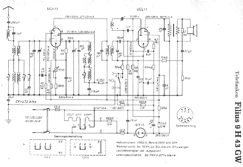 Filius SK 9H43GW; Telefunken (ID = 7506) Radio