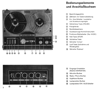 Magnetophon 201 M-201; Telefunken (ID = 1713208) Sonido-V