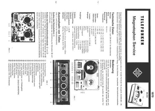 Magnetophon 210 M 210; Telefunken (ID = 130649) R-Player