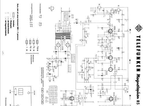 Magnetophon 85; Telefunken (ID = 66601) R-Player