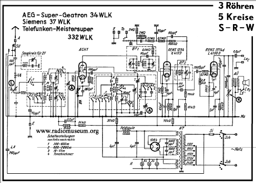 Meistersuper 332WLK ; Telefunken (ID = 37609) Radio