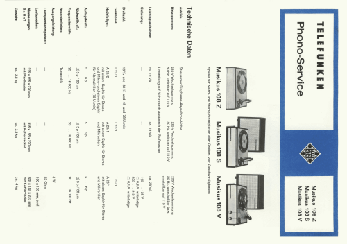 Musikus 108V; Telefunken (ID = 2486987) Ton-Bild