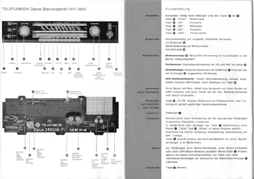 Opus 2550 Hi-Fi; Telefunken (ID = 2149206) Radio