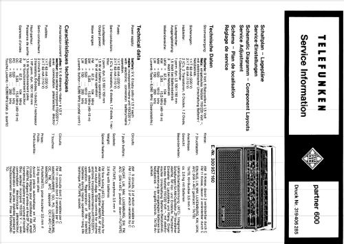 Partner 600; Telefunken (ID = 1856649) Radio