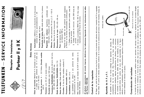 Partner II ; Telefunken (ID = 1919419) Radio