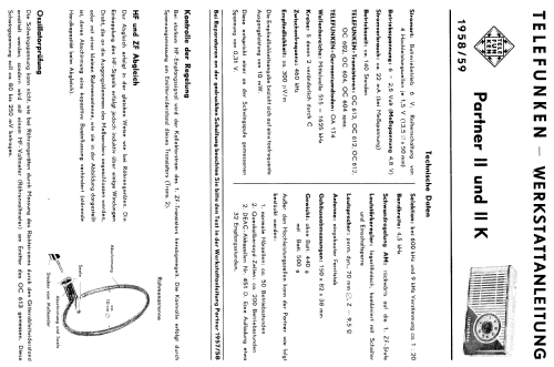 Partner II K ; Telefunken (ID = 278726) Radio