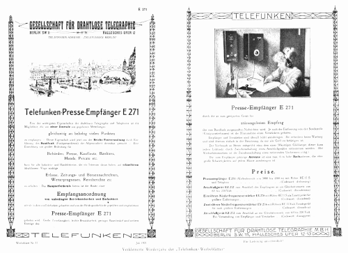 Presse-Empfänger E271; Telefunken (ID = 1416950) Radio