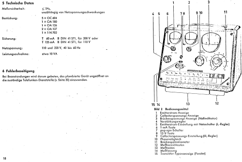 Transistor-Messgerät Teletrans II It Ts 659/1; Telefunken (ID = 519872) Equipment