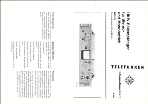 UKW-Ballempfänger EBU3137/3; Telefunken (ID = 1500137) Commercial Re