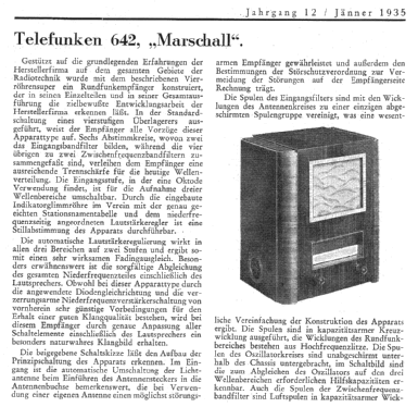 Marschall 642WLK ; Telefunken; Wien (ID = 1526498) Radio