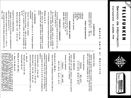 Campanela A-2636-FM; Telefunken (ID = 279345) Radio