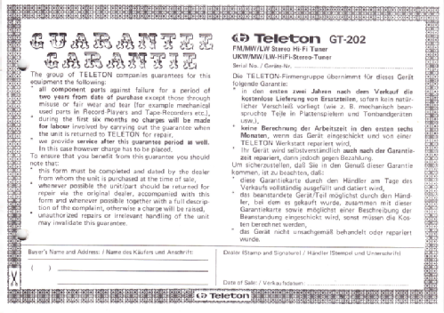 FET Integrated Circuit GT-202; Teleton Gruppe (ID = 2988318) Radio