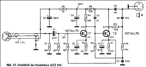 Mithörverstärker AZZ941; Tesla; Praha, (ID = 370631) Ampl/Mixer