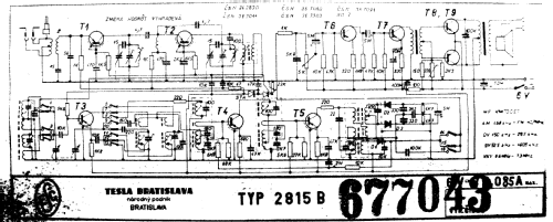Monika 9 Tranzistor AM/FM 2815B; Tesla; Praha, (ID = 475330) Radio