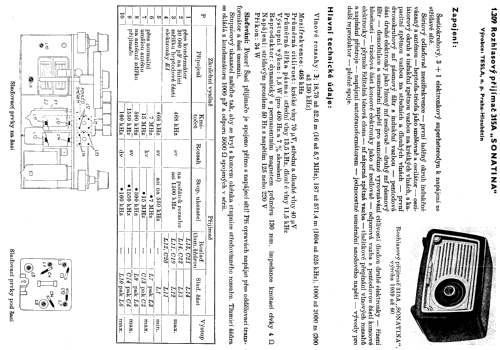 Sonatina 315A; Tesla; Praha, (ID = 96782) Radio