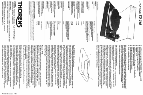 TD 318; Thorens SA; St. (ID = 1494192) Ton-Bild