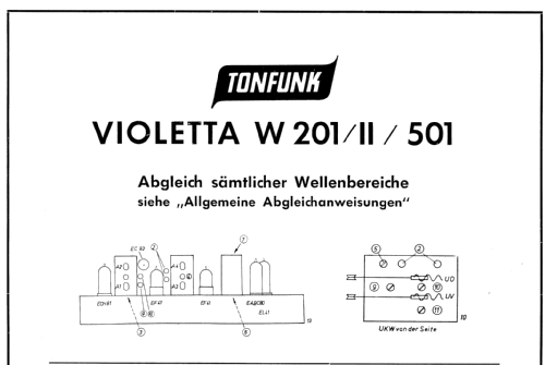 Violetta W501 Ch= W201 [goldfarbige Skala]; Tonfunk GmbH; (ID = 1527725) Radio