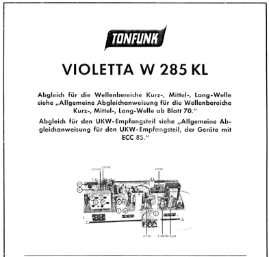 W285KL; Tonfunk GmbH; (ID = 1527960) Radio