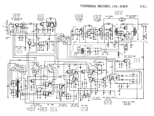 14 Transistor FM/AM 3 Band 14L-828F; Toshiba Corporation; (ID = 1684953) Radio