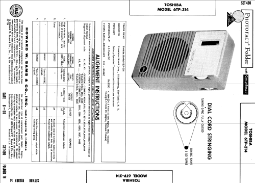 Transistor Six 6TP-314; Toshiba Corporation; (ID = 556408) Radio