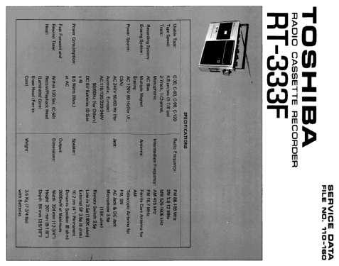 RT 333; Toshiba Corporation; (ID = 1817267) Radio