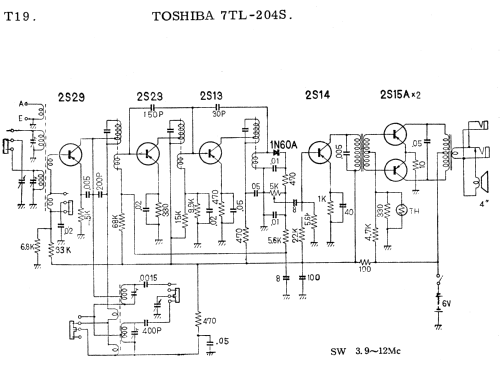 Transistor All Wave 7TL-204S; Toshiba Corporation; (ID = 1685928) Radio