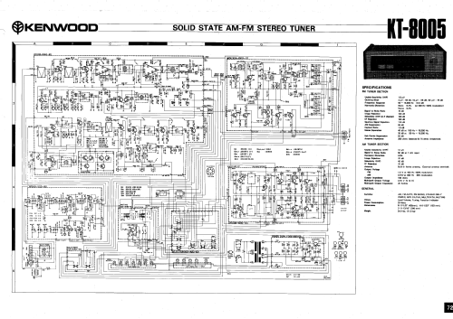 Kenwood Solid State AM/FM Stereo Tuner KT-8005; Kenwood, Trio- (ID = 1824495) Radio