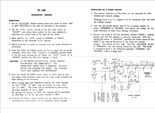 Transistor-Tester C-3022; TTC Quality (ID = 777156) Equipment