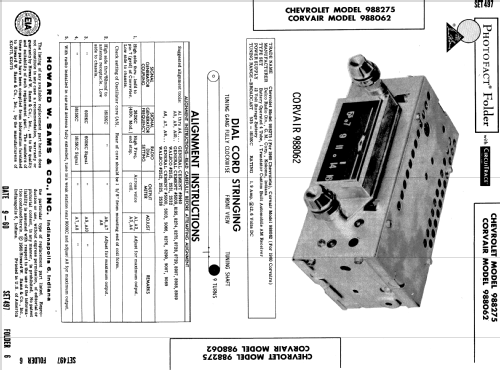 Delco 988062 Chevrolet Corvair; United Motors (ID = 586816) Car Radio