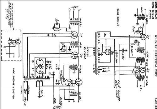 6025-JD ; Webster Electric (ID = 722405) Ampl/Mixer