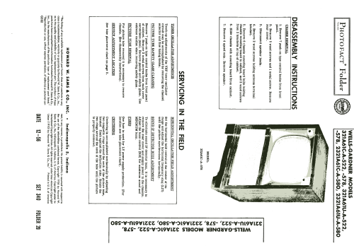 321A61U - A - 578 ; Wells-Gardner & Co.; (ID = 2036233) Television