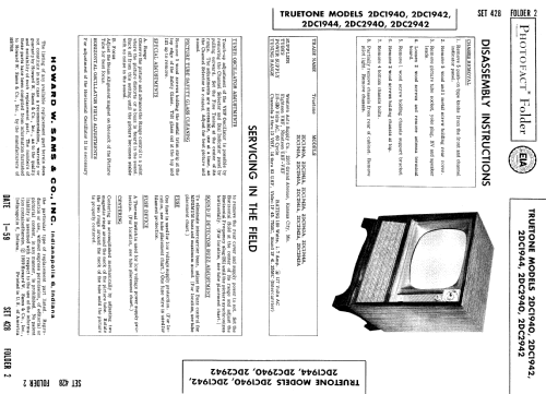 Truetone 2DC1943A ; Western Auto Supply (ID = 933625) Television