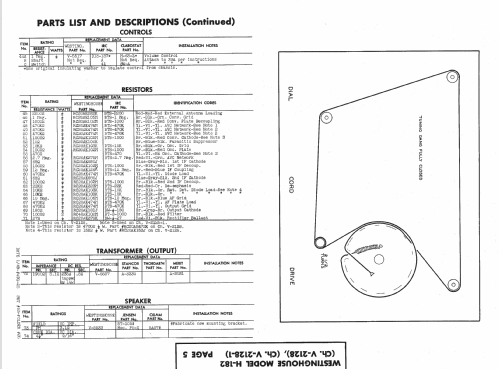 H-182 Ch= V-2128; Westinghouse El. & (ID = 1464355) Radio