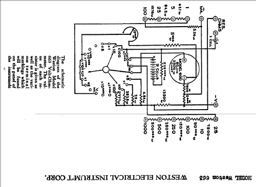 Volt-Ohmmeter 663; Weston Electrical (ID = 793151) Equipment
