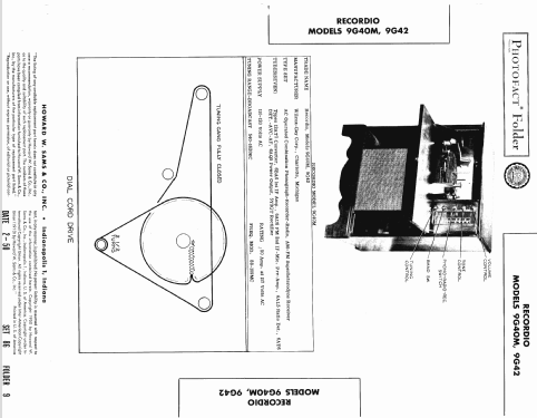 Recordio 9G42; Wilcox-Gay Corp.; (ID = 1577291) Radio