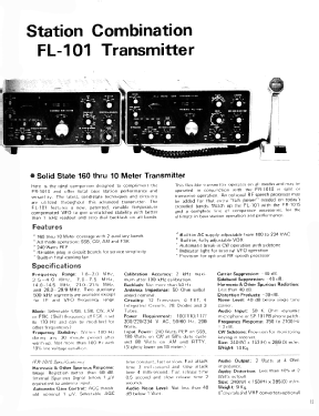 All Band SSB Transmitter FL-101; Yaesu-Musen Co. Ltd. (ID = 2838840) Amateur-T