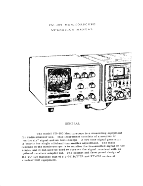 Monitorscope YO-100; Yaesu-Musen Co. Ltd. (ID = 2953694) Amateur-D