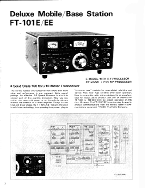 SSB Transceiver FT-101E; Yaesu-Musen Co. Ltd. (ID = 2837162) Amat TRX