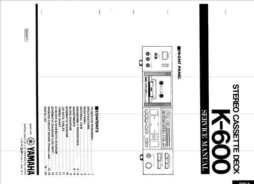 Natural Sound Stereo Cassette Deck K-600; Yamaha Co.; (ID = 971956) R-Player