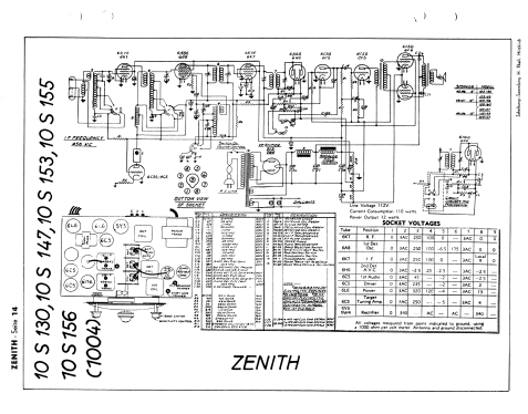 10S130 Ch= 1004; Zenith Radio Corp.; (ID = 2728188) Radio