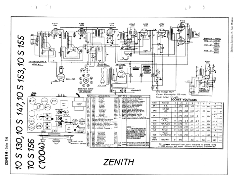 10S155 10-S-155 Ch=1004; Zenith Radio Corp.; (ID = 2728220) Radio