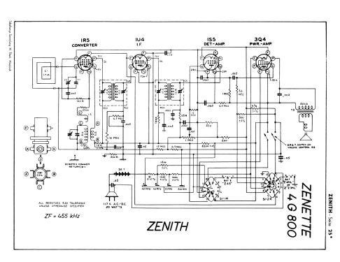 4G800WZ Ch= 4E41Z; Zenith Radio Corp.; (ID = 2728533) Radio