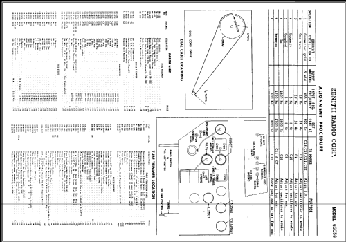 6G038 Ch=6C50; Zenith Radio Corp.; (ID = 450377) Radio